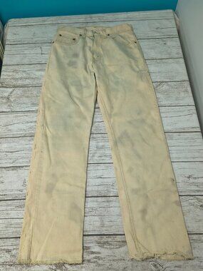 Vintage Levi's 505 1990's Y2K Grunge Dirty Wash Tan Denim Made In Canada 32x32